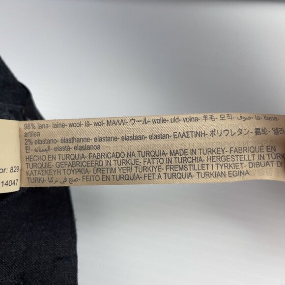 MASSIMO DUTTI 98% Wool Pocket Office Elastic High Waist Grey Trousers 36‎ - Picture 4 of 7